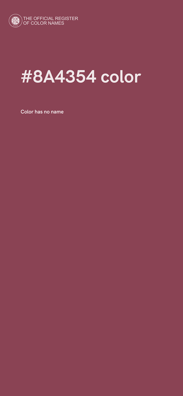#8A4354 color image