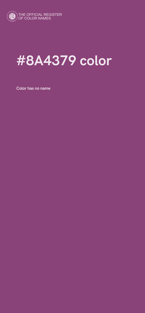 #8A4379 color image