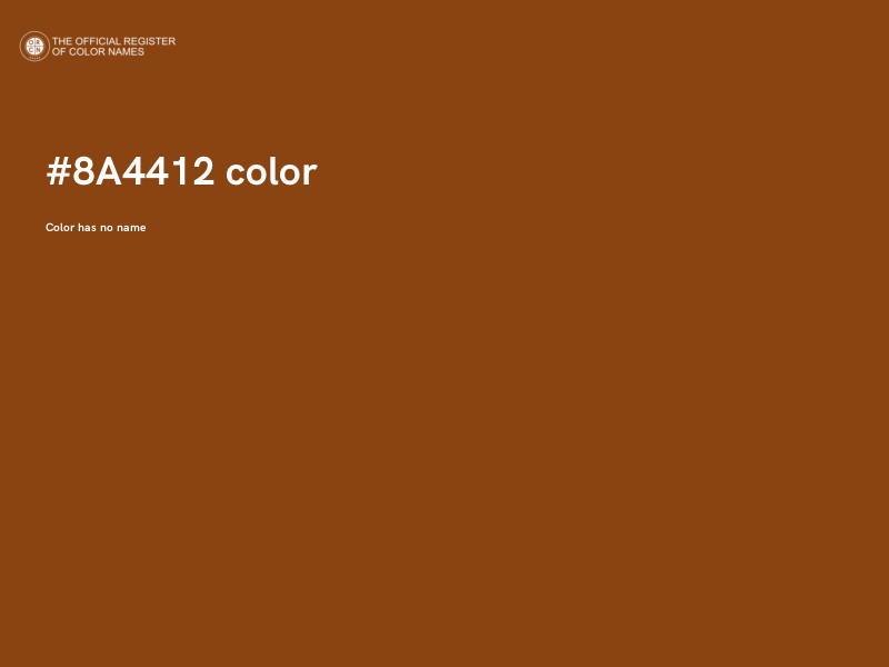 #8A4412 color image