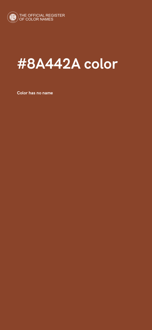 #8A442A color image