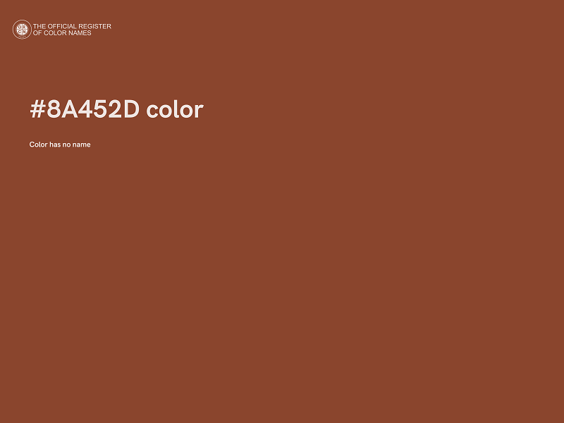 #8A452D color image