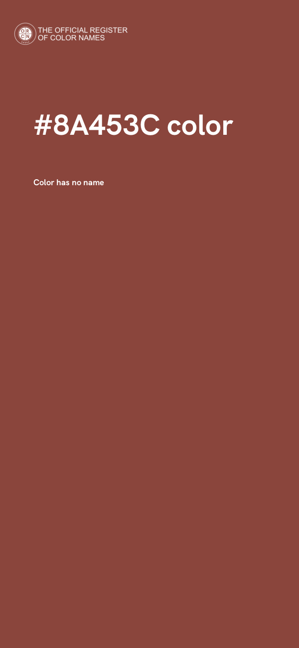 #8A453C color image