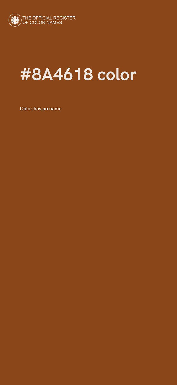 #8A4618 color image