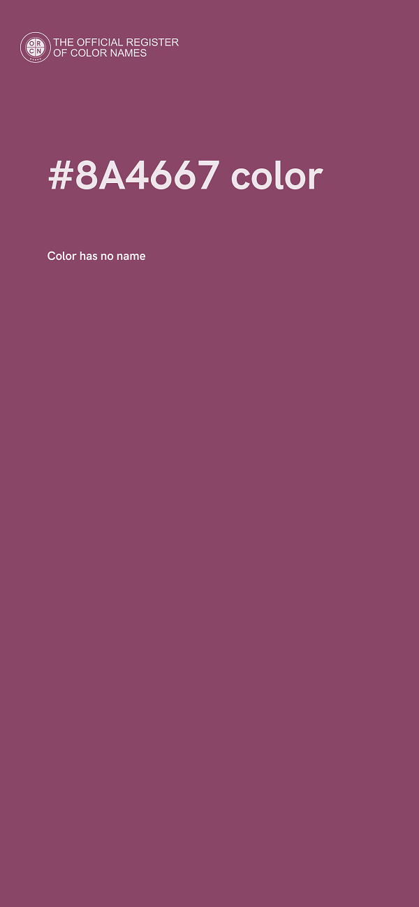 #8A4667 color image