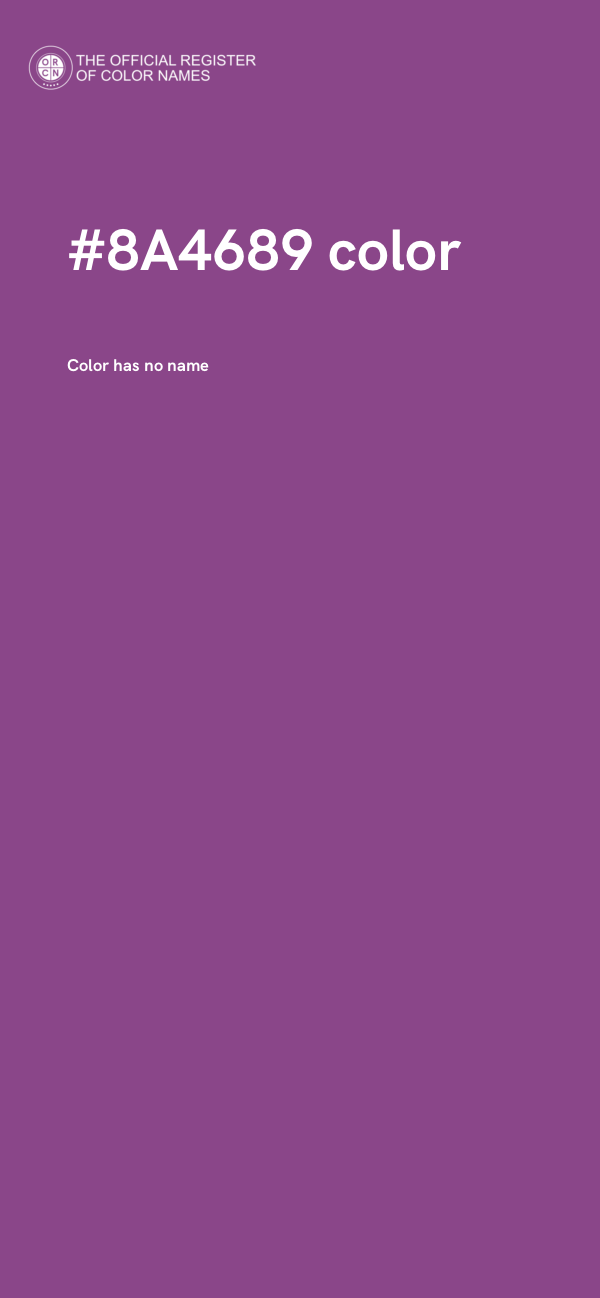 #8A4689 color image