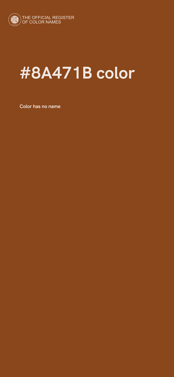 #8A471B color image