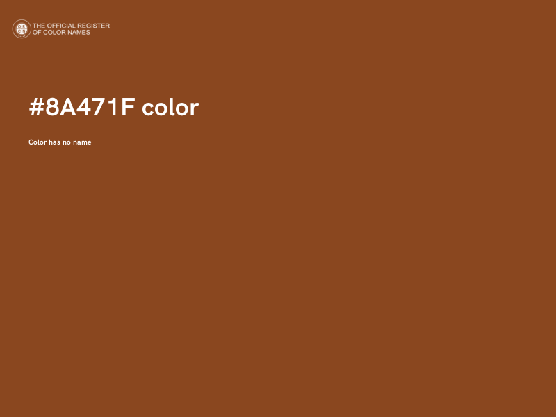 #8A471F color image