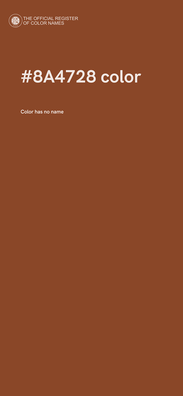 #8A4728 color image