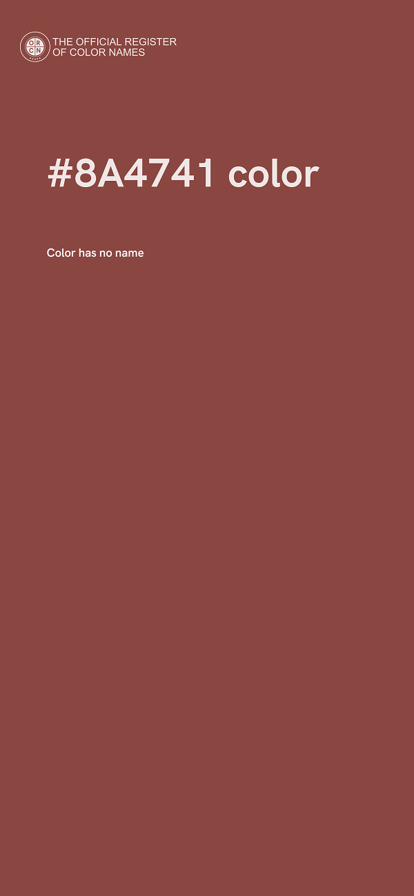 #8A4741 color image