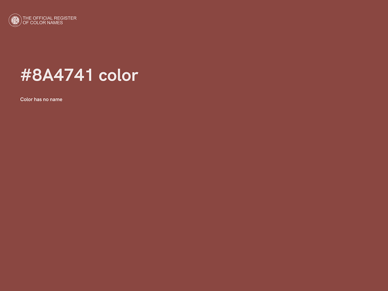 #8A4741 color image