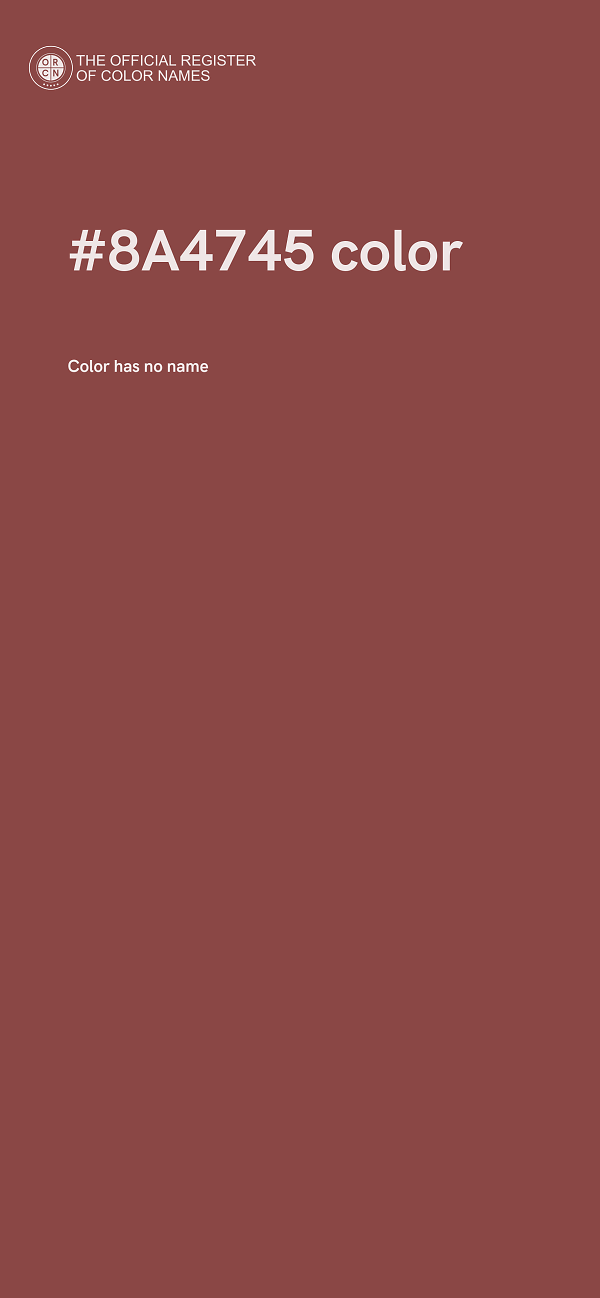 #8A4745 color image