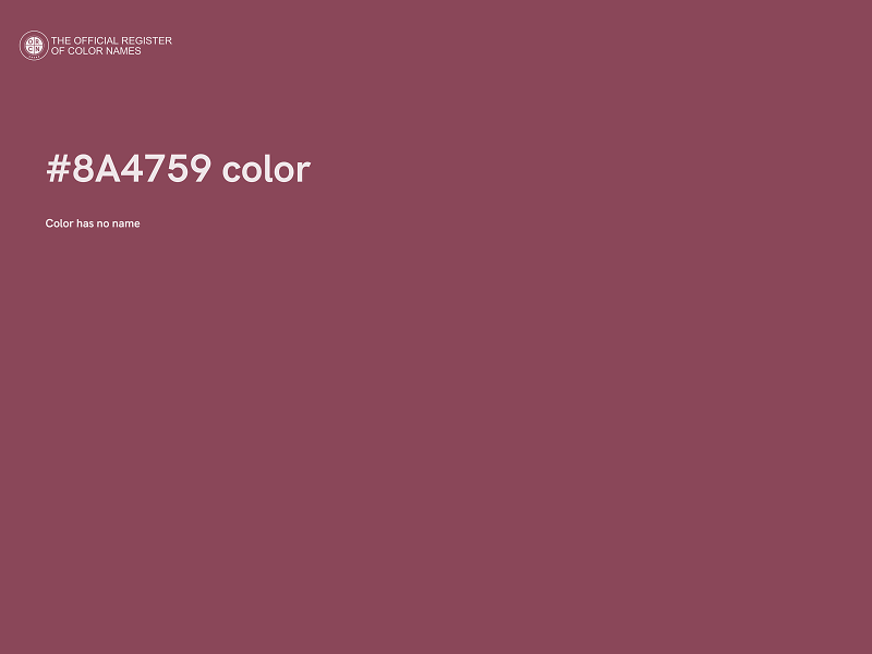 #8A4759 color image