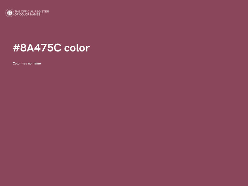 #8A475C color image