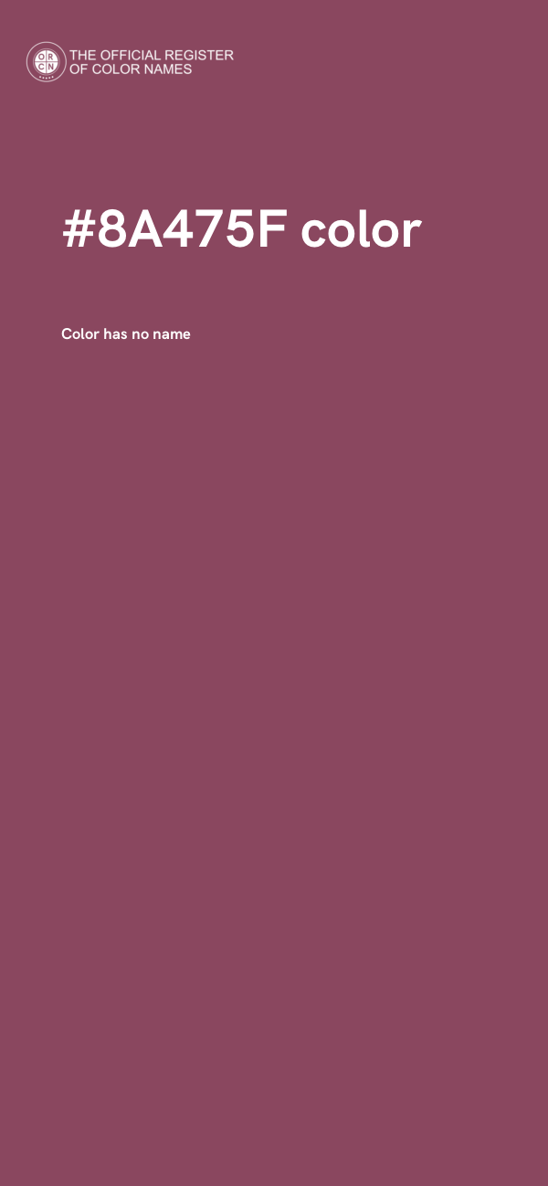 #8A475F color image