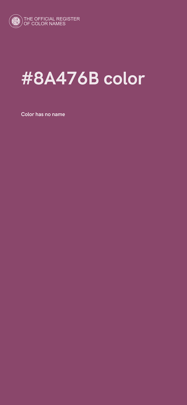 #8A476B color image