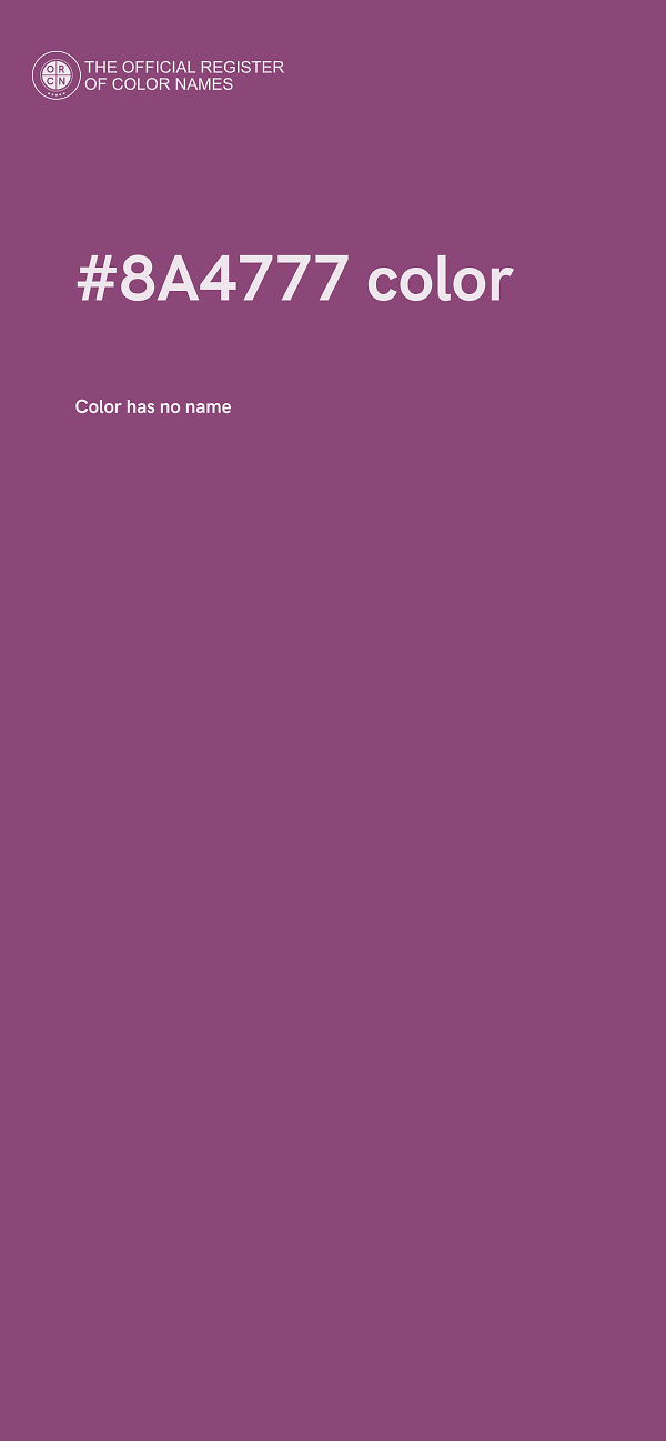 #8A4777 color image