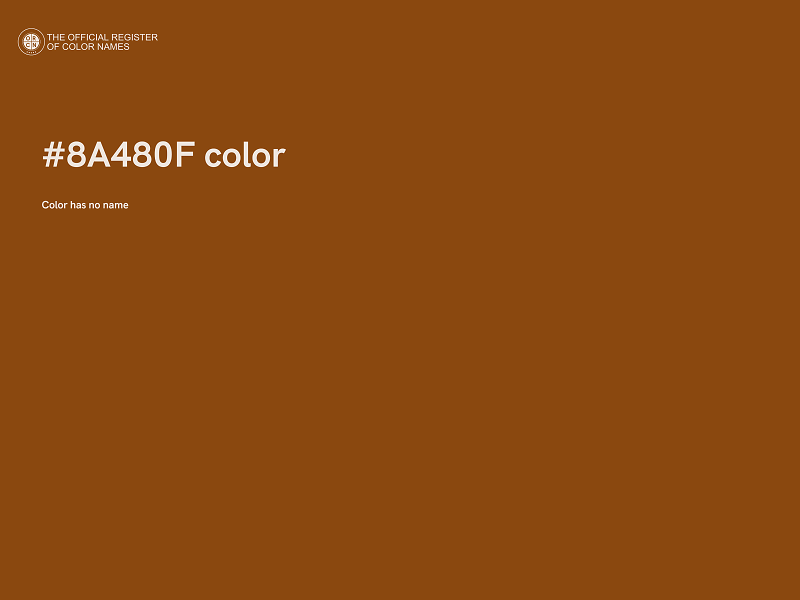 #8A480F color image