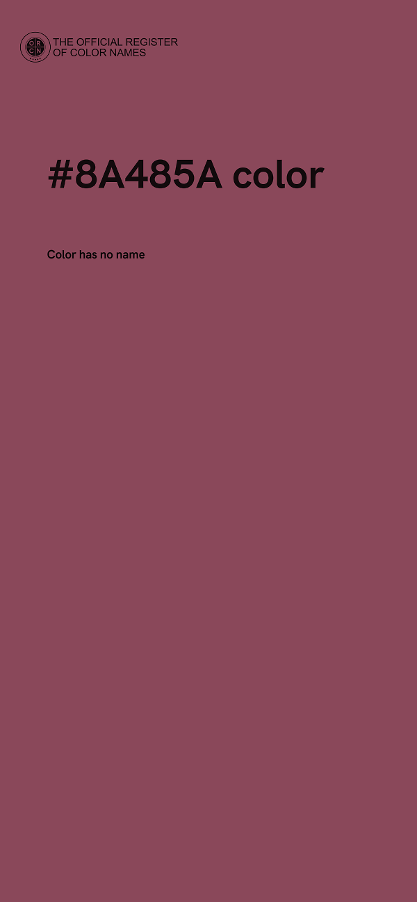 #8A485A color image