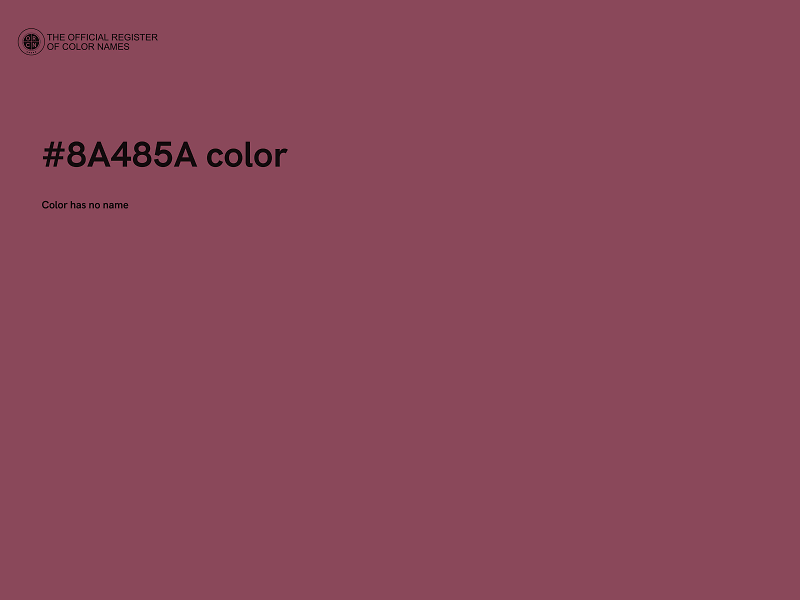 #8A485A color image