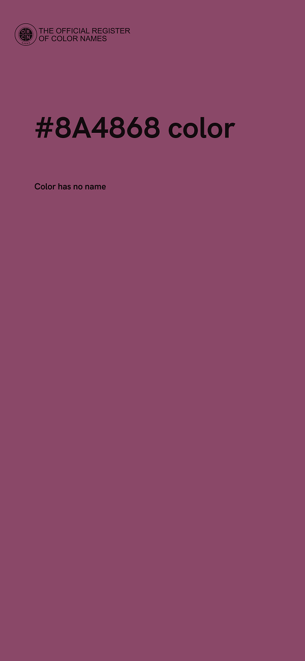 #8A4868 color image