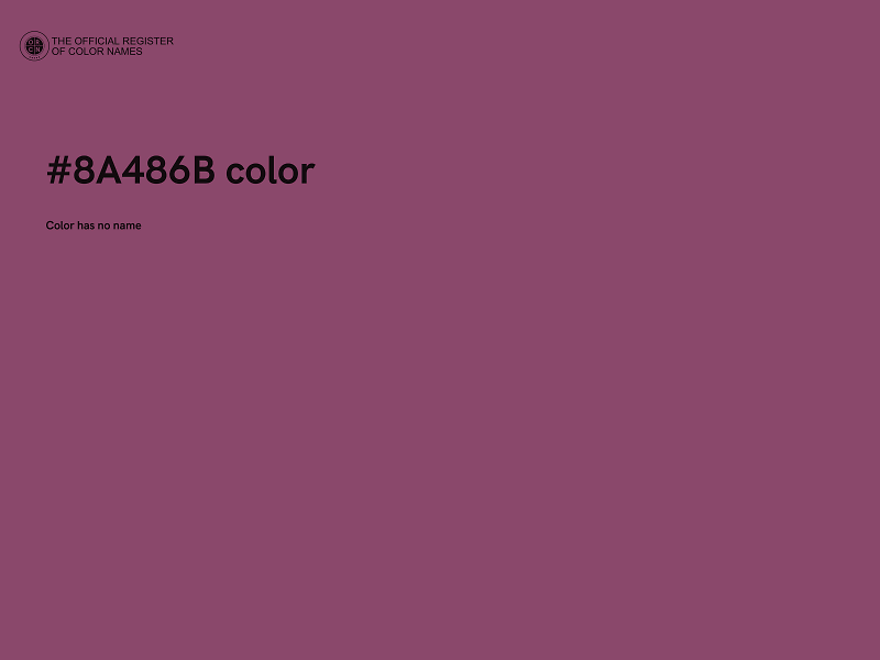 #8A486B color image