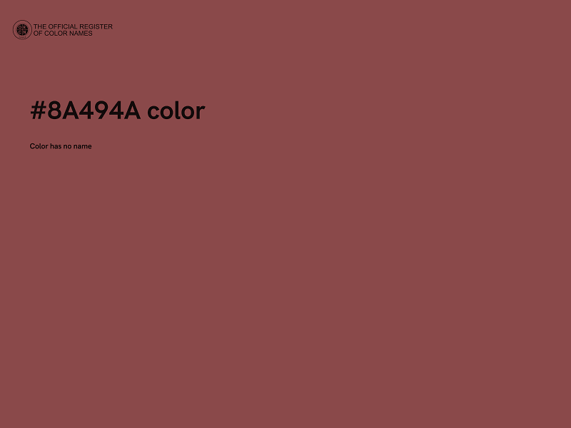 #8A494A color image