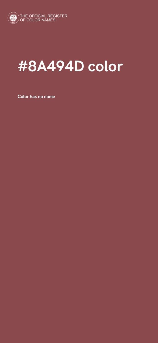 #8A494D color image