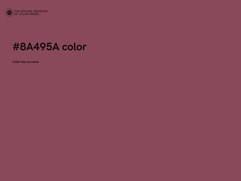 #8A495A color image