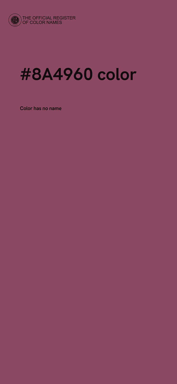 #8A4960 color image