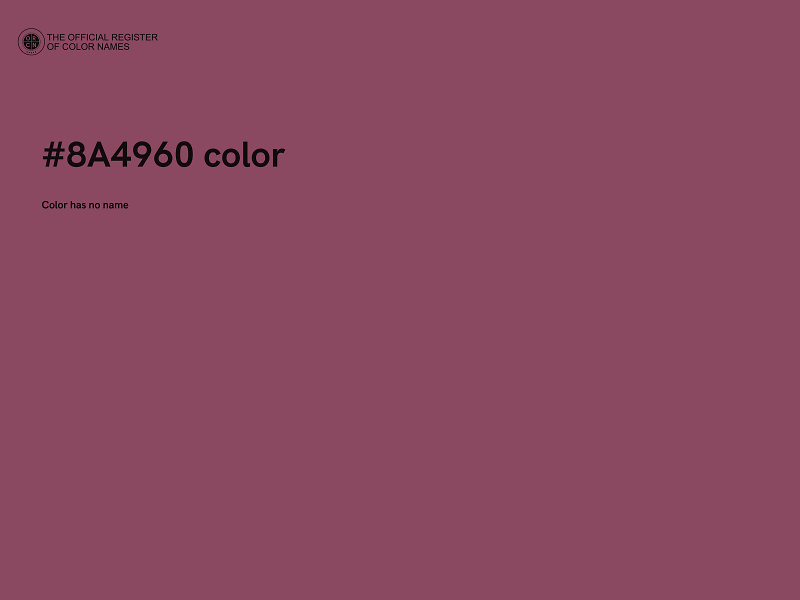 #8A4960 color image