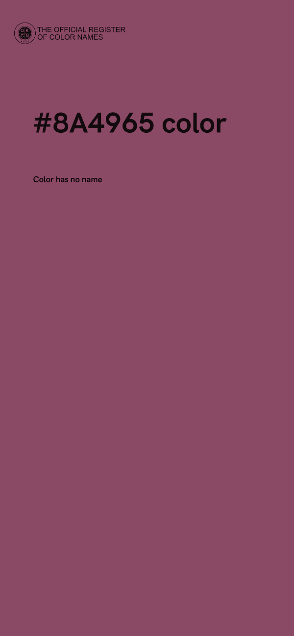 #8A4965 color image