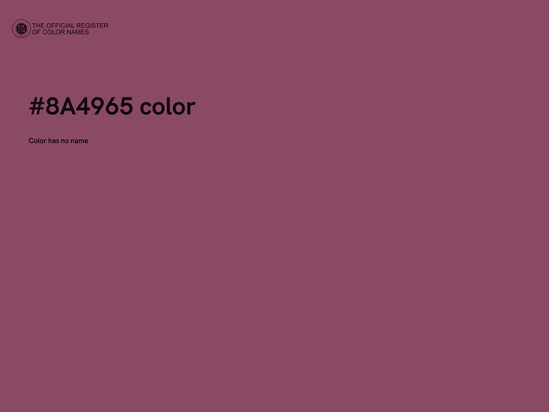 #8A4965 color image
