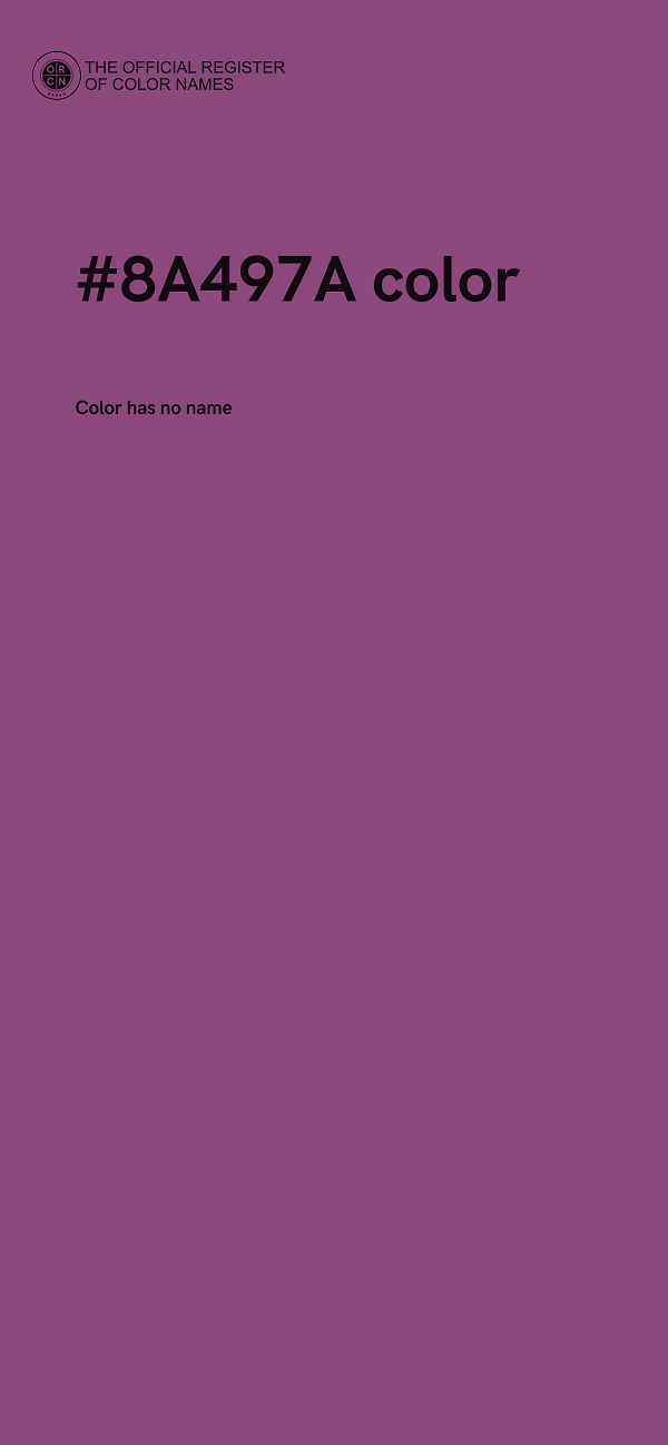 #8A497A color image