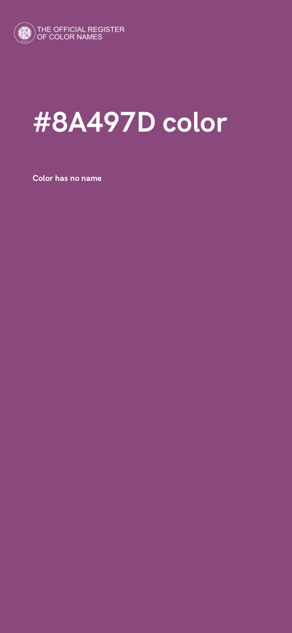 #8A497D color image