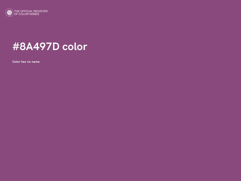 #8A497D color image