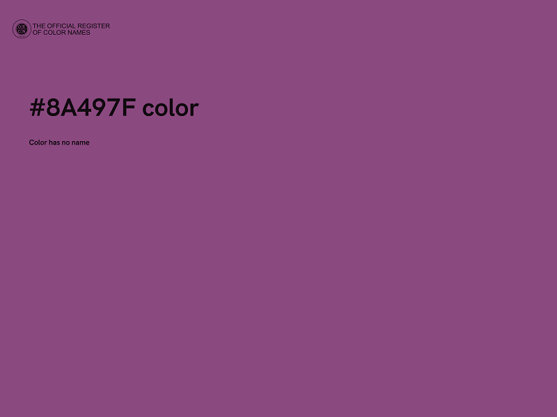 #8A497F color image