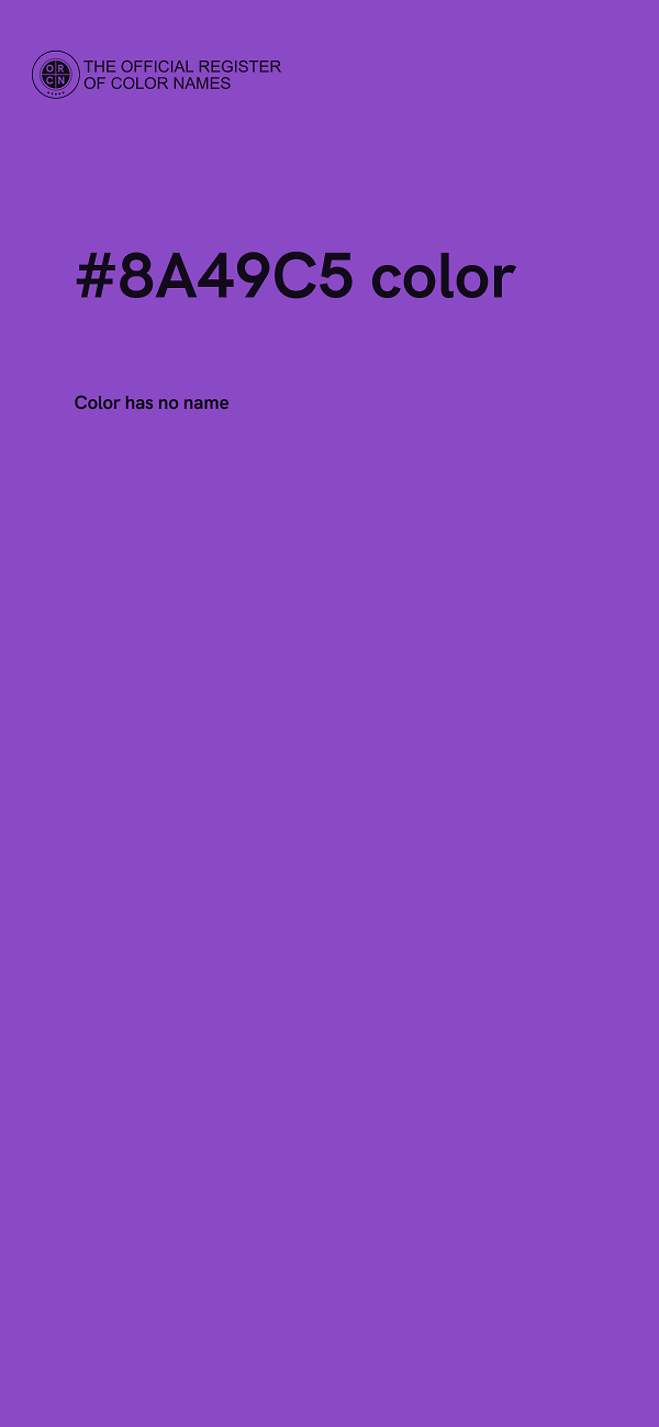 #8A49C5 color image