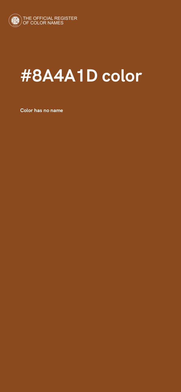 #8A4A1D color image
