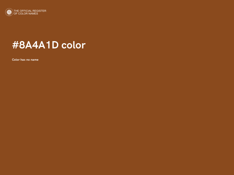 #8A4A1D color image