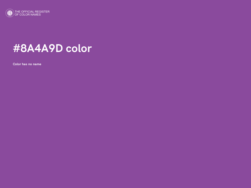 #8A4A9D color image