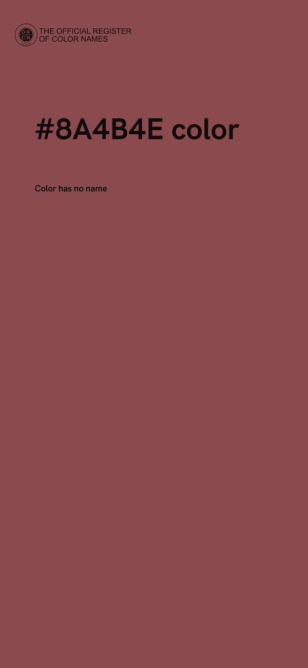 #8A4B4E color image