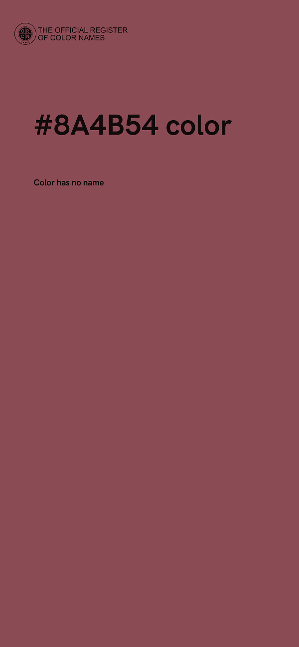 #8A4B54 color image
