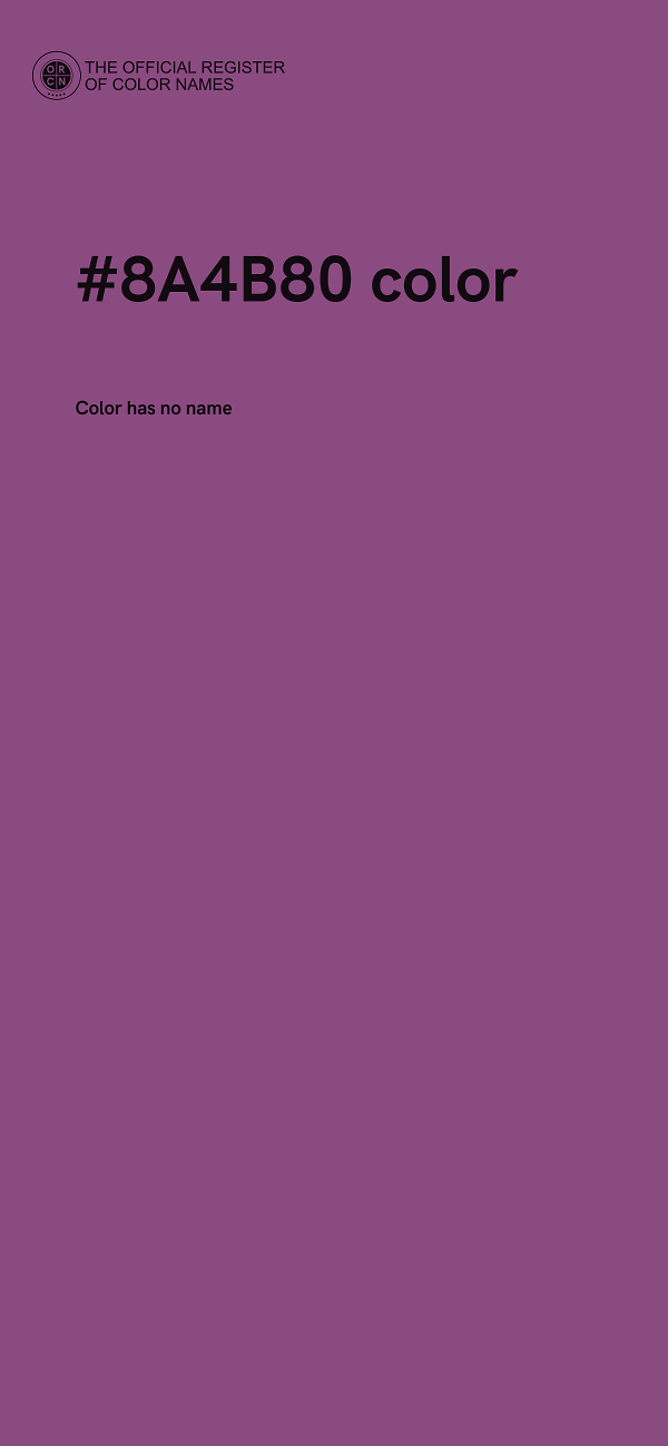 #8A4B80 color image