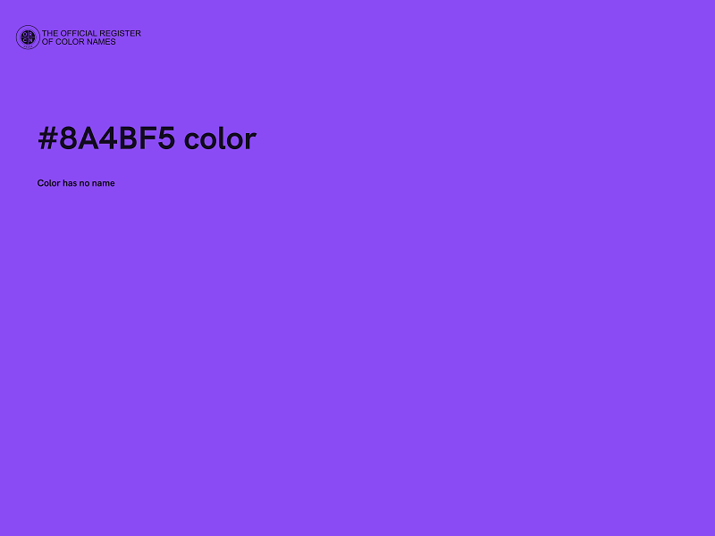 #8A4BF5 color image