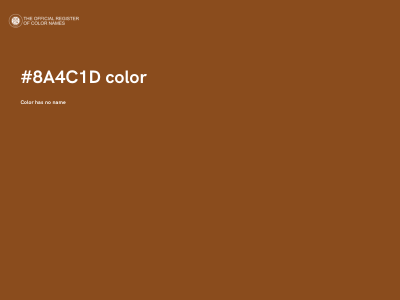 #8A4C1D color image