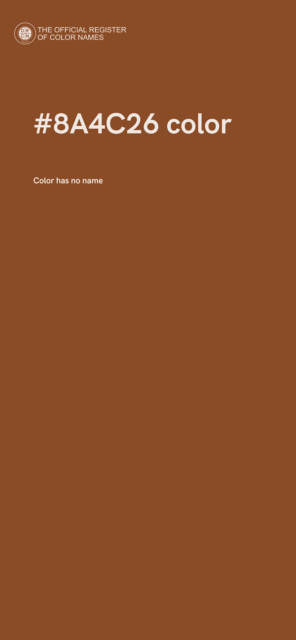 #8A4C26 color image