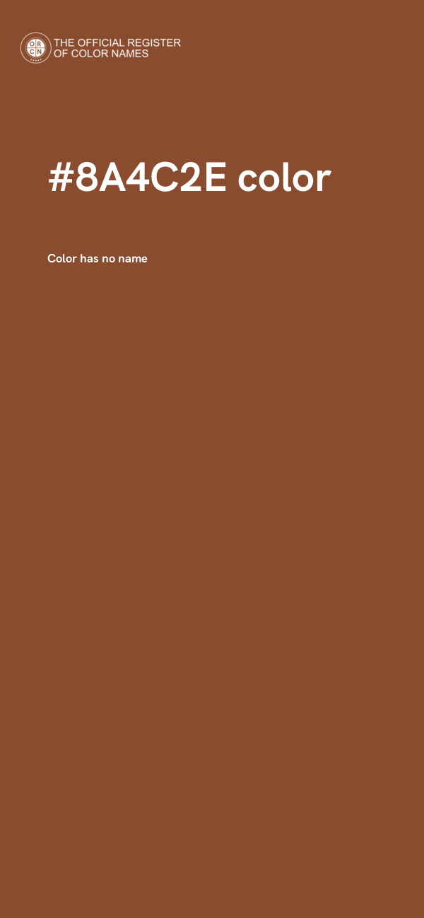 #8A4C2E color image