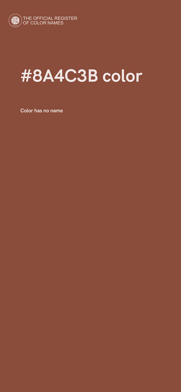 #8A4C3B color image