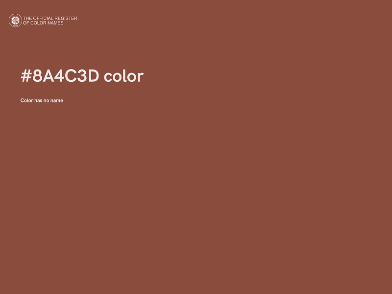 #8A4C3D color image