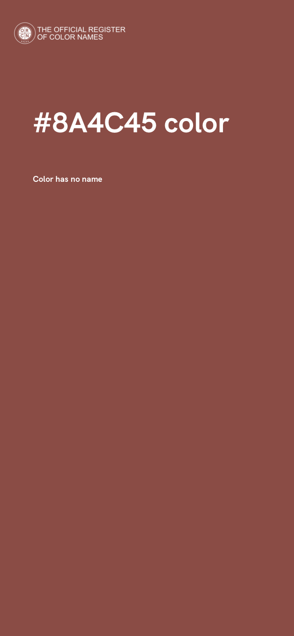 #8A4C45 color image